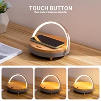 Music Bedside Lamp Wireless Charger Touch Light Portable Bluetooth Speaker Phone Holder 2