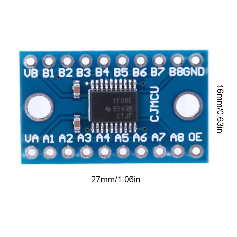 20-1SET TXS0108E TTL Bi-directional Mutual Converter 3.3V 5V 8 Channel Logic Level Switching Shifter High Speed for Raspberry Pi