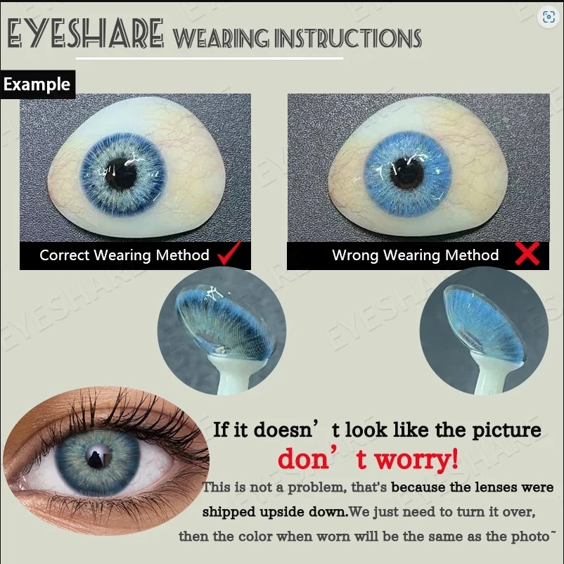 EYESHARE Crazy Style Halloween Red Cosplay Contact Lenses - 2PCS Anime-Inspired Beauty Accessories