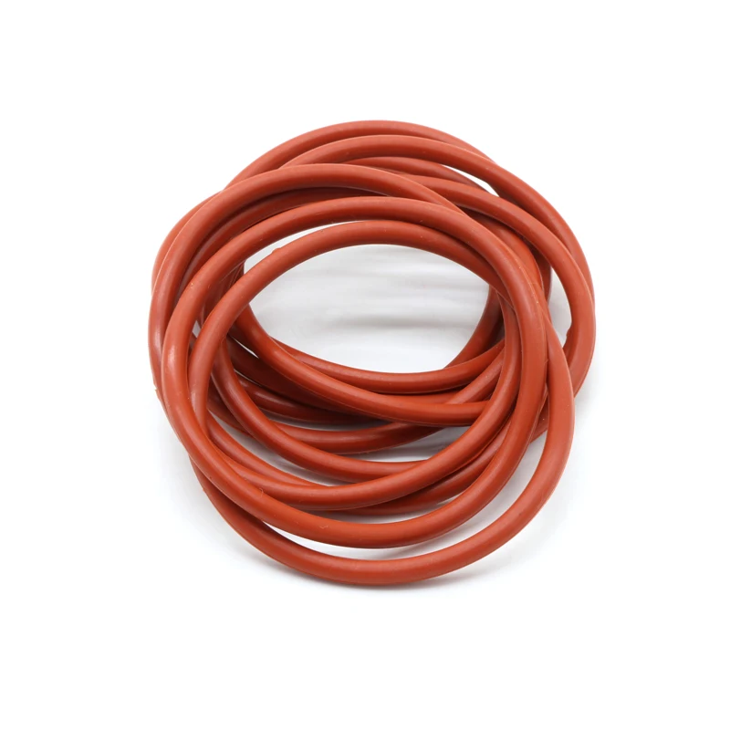 Silicone O Rings 10Pcs Red Silicone Ring Gasket CS 4mm OD 12 ~ 150mm Food Grade Rubber O-ring VMQ Assortment Hvac Tools