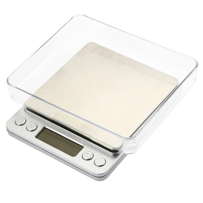 

2000g/0.1g Digital Kitchen Scale Cooking Measure Tools Stainless Steel Electronic Weight LCD Bench Food Weighing Scale
