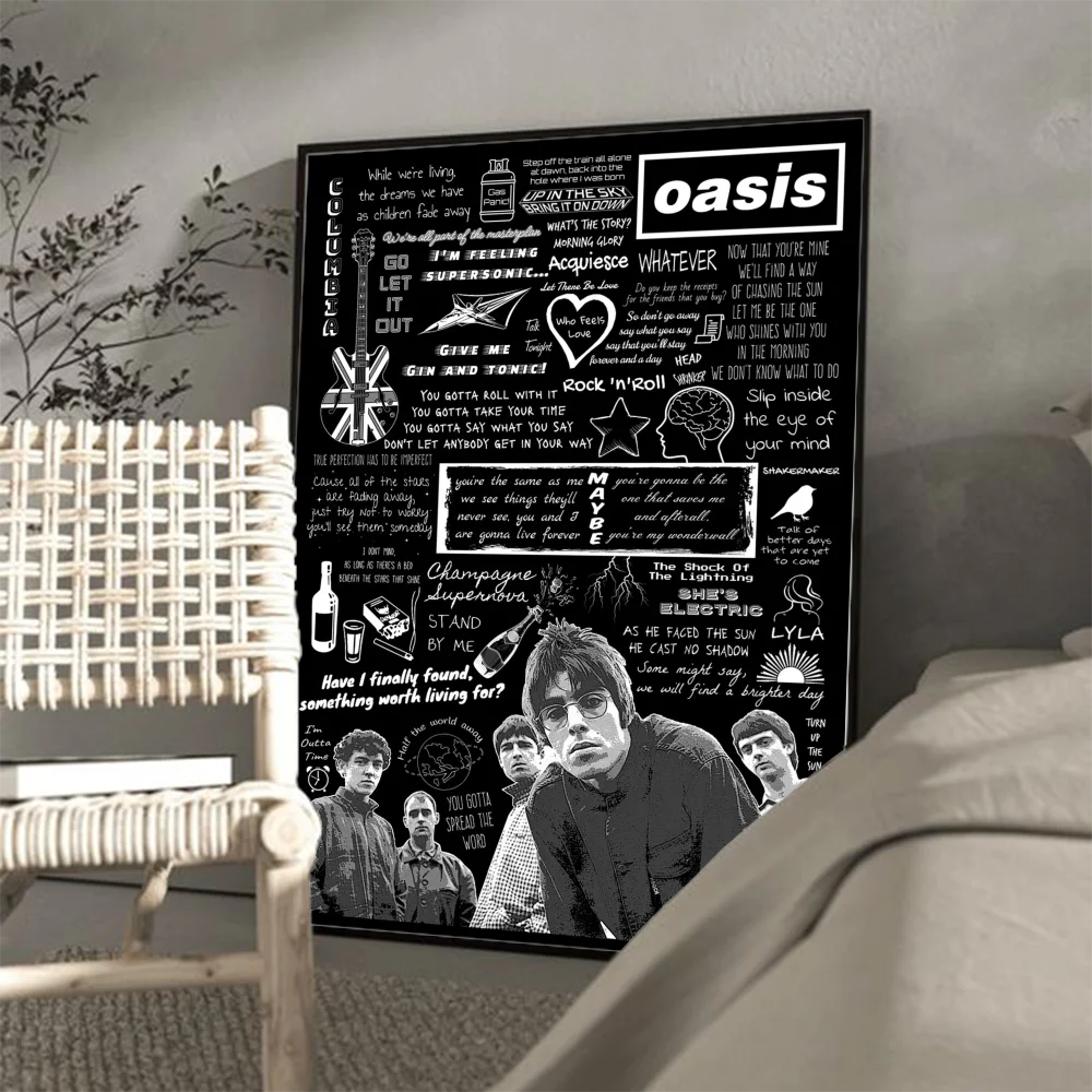 Band T-The R-Rain Cool O-Oasis Poster Classic Vintage Posters HD Quality Wall Art Retro Posters for Home Room Wall Decor poster prints,vintage posters