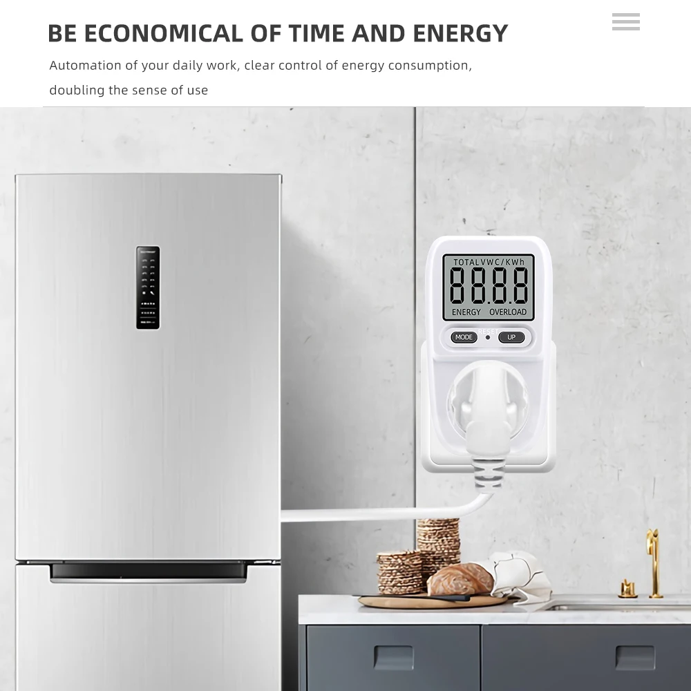 Smart LCD Energy Meter & Power Analyzer Plug – EU/FR