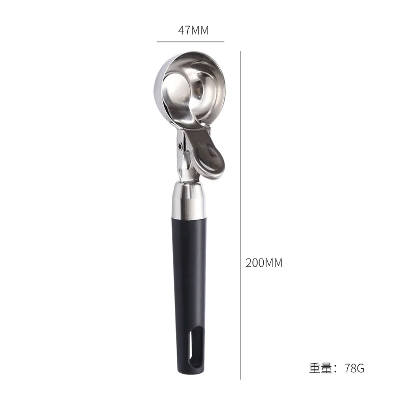 304 Stainless Steel Ice Cream Scoops Stacks Ice Cream Digger Non-Stick Fruit Ball Maker Watermelon Spoon Tool