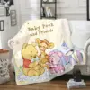 Winnie The Pooh Anime Blanket Furry 100% Polyester Printed Winter Bed Fleece Blankets Baby Plush And Throws 1