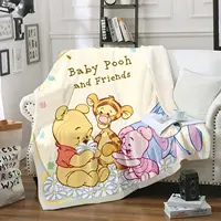 Winnie The Pooh Anime Blanket Furry 100% Polyester Printed Winter Bed Fleece Blankets Baby Plush And Throws 1