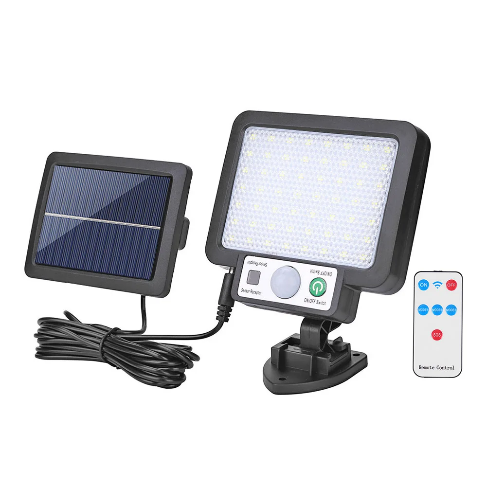 리모컨 LED COB 태양광 장식, 인체 적외선 모션 센서 벽 기둥, 거리 현관 램프