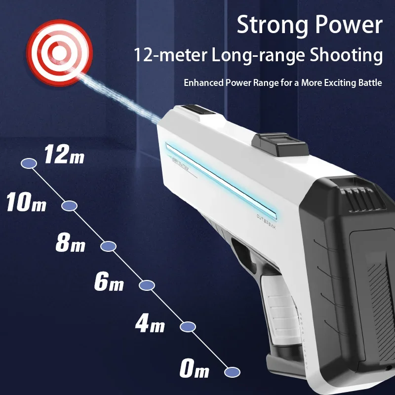Powerful Water Gun Automatic Continuous Shooting Electric Water Blaster Pistol Water Play Pool Summer Beach Toys For Kids Adult 4
