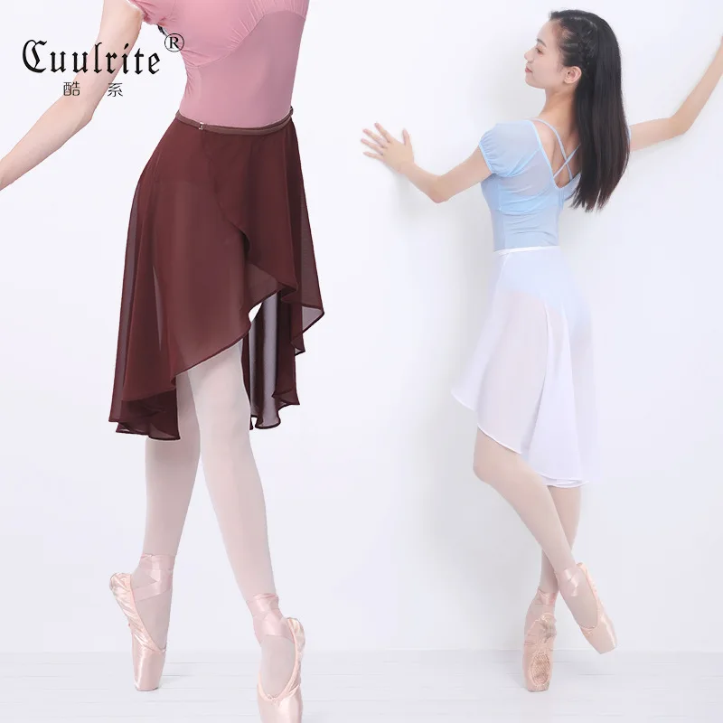 

1pcs/lot Ballet Skirt Women Adult Long Chiffon Skirt Ballet Tutu Skate Skirt Adjustable Buckles Ballerina Dancing costumes