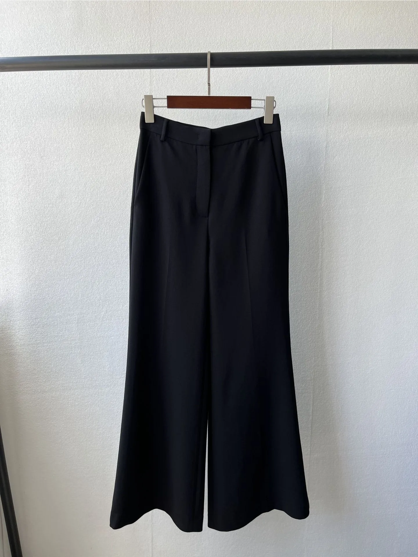 

Women Solid Color Trousers Early Autumn 2023 High Waist Casual All-Match Zipper Fly Ladies Straight Leg Pants