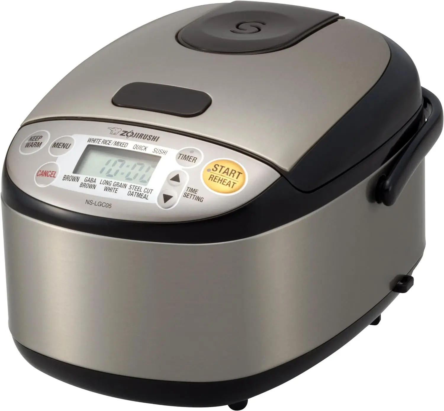 

Zojirushi NS-LGC05XB Micom Rice Cooker & Warmer, 3-Cups (uncooked), Stainless Black & CW-PZC22FC Micom Super Boiler 2.2L,