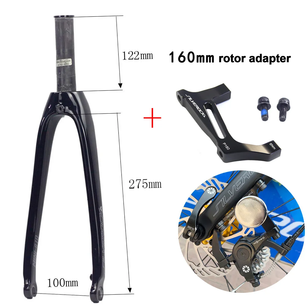 【新品未使用】SILVEROCK MINI-01D カーボンフォーク SILVEROCK MINI-01D カーボンフォークディスクブレーキ