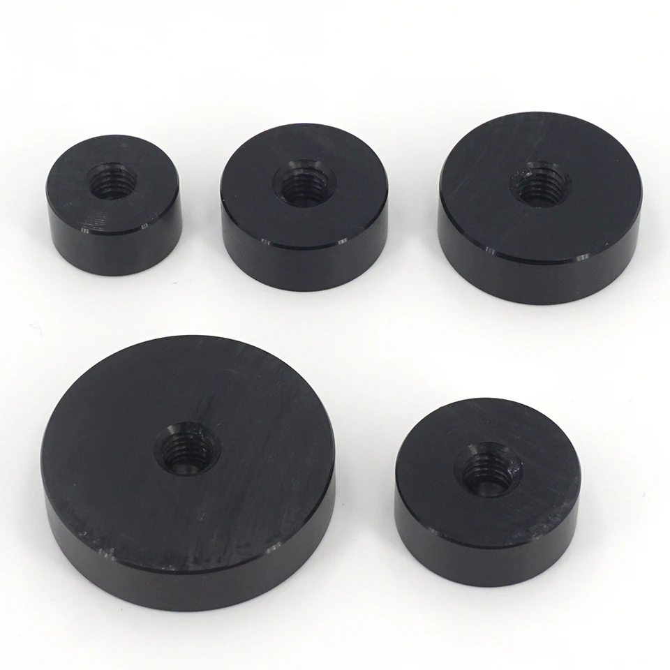 100mm Aluminum Round Disc - M10 Thread, 7mm Thick For Glass Table Connector (Silver) - View #5