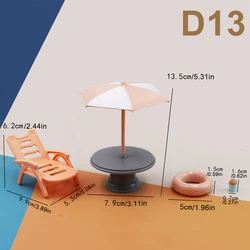 Miniature Dollhouse Kitchen & Dining Set - Pretend Play Furniture (D13)