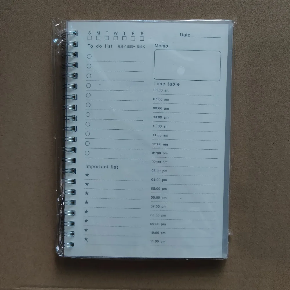 A5 Planning Day Time Management Self Discipline Schedule Book Daily Planner Organizer Study Planner Day Book Notebook