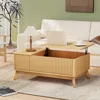 Mid Century Modern Coffee Table,Farmhouse Wooden Coffee Table for Living Room,Rising Pull Up Coffee Table 1