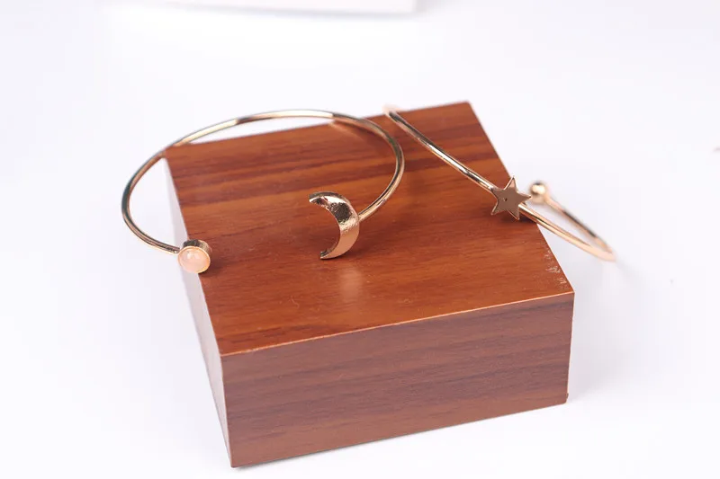 Bangle Bracelet Open double heart For Women girl Accessories jewelry