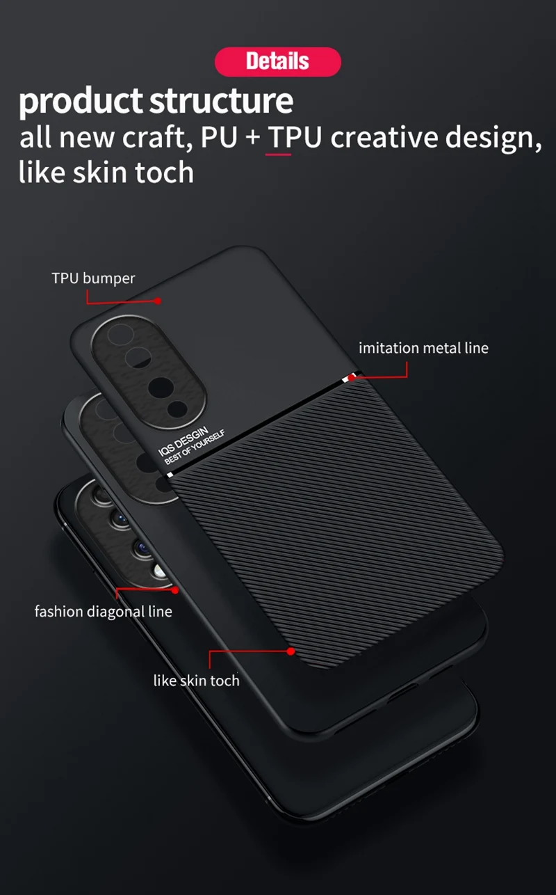 Luxus matte Handyhülle Für Honor 50 60 70 Pro Cover PU Leder Silikon Hülle Für Honor View 20 30 Pro Plus 20S 20E 30S _voghion.com