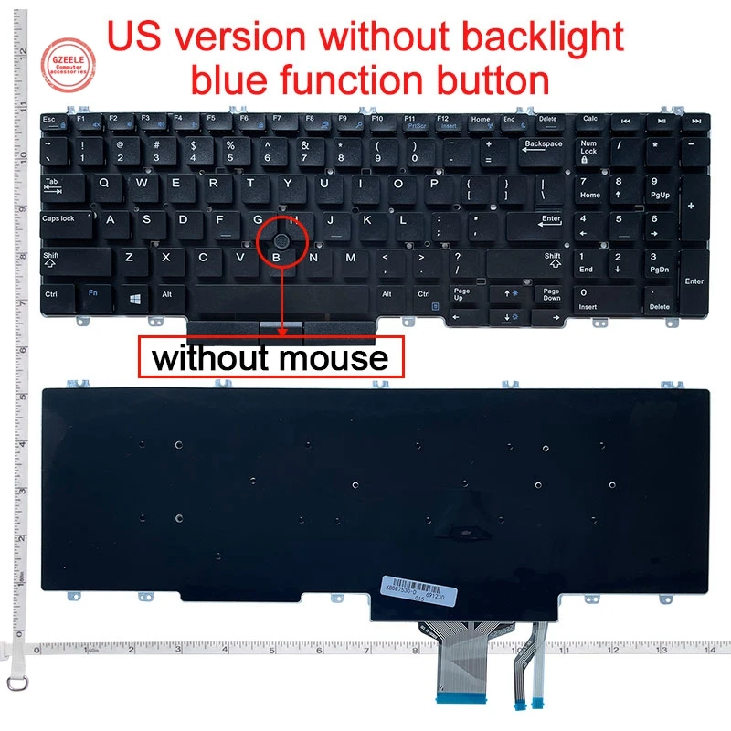 Nuova Tastiera Usa Per Dell Precision 7530 7540 5540 P74F 15-7530 M7530 E7530 7730 7740 Retroilluminazione