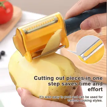 Household Kitchen Three in One Storage Fruit Peeler Stainless Steel Scraper Vegetable Fruit Scraper Kitchen Tool Accessories New