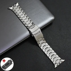 Luxury Titanium Orange Metal Band - Premium Stainless Steel Bracelet - Ultra 2 1 49mm (Titanium color)