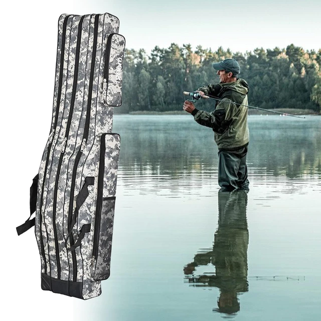 Portable Fishing Rod Case Foldable Waterproof Pole Rod Holder Three Layers  Wear Resistant Storage Bag for Fishing Gift Travel - AliExpress