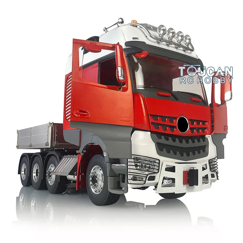 1/14 LESU Metal Chassis RC Model Painted Tractor Truck W/ Bucket KIT Cabin Servo Motor Controlled Vehicle for Boys Toys 4