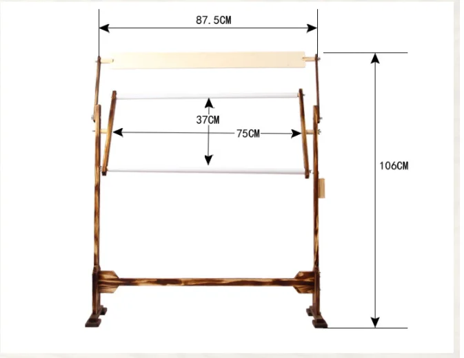 Große Einstellbare Holz Rahmen Stickerei Kreuz Stich Rahmen Desktop Stehen Hand Werkzeug Zubehör – Detail 3