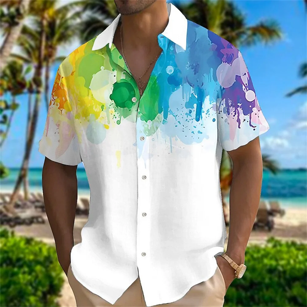 Colorful Animal Pattern Gorgeous Men'S Short Shirts Hawaiian Fashion 3d Print Coolness Ventilate Party Summer Oversized Clothing colorful animal pattern gorgeous men s short shirts hawaiian fashion 3d print coolness ventilate party summer oversized clothing