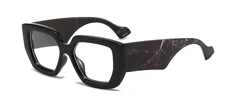 Women Glasses Fashion Eyeglasses Frames Trendy Square Big Colorful Transparent Thick