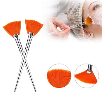 (HS)'3 4 pezzi Strumenti per il trucco Set di pennelli per maschera per il viso fai da te Pennelli per applicatore morbido Include pennelli per il viso a ventaglio morbido Pennello per applicatore di acido