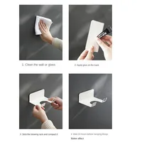 1 PC เครื่องเป่าผมโลหะผู้ถือติดผนัง Punchless Self-กาวเครื่องเป่าผมในครัวเรือน Washroom Dressing Room Rack เครื่องมือ 6