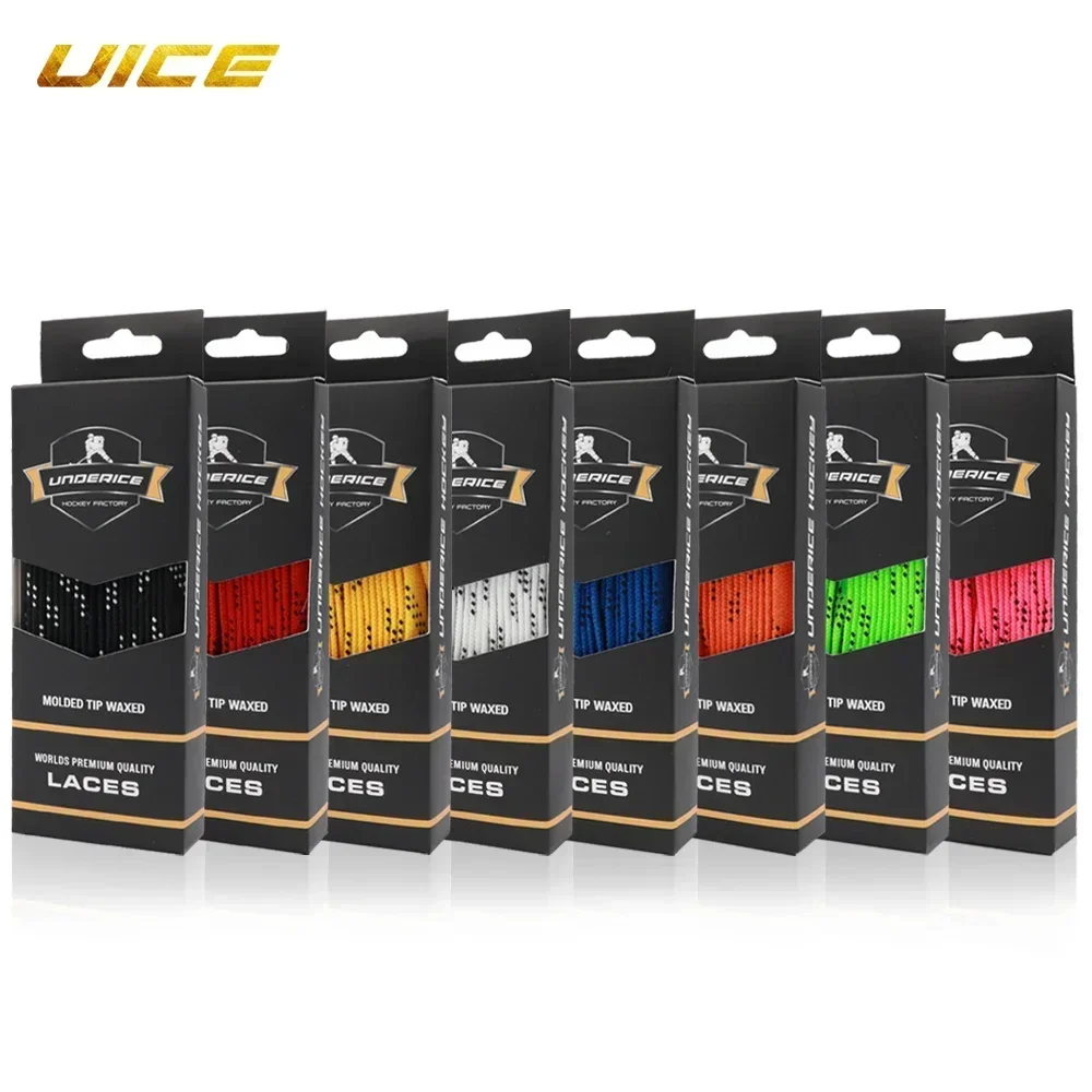 Ice Hockey Shoelaces 84/96/108/120in Box-Packed Ice Hockey Skate Laces  Dual Layer Braid Extra Reinforced Waxed Tip Shoelace 6