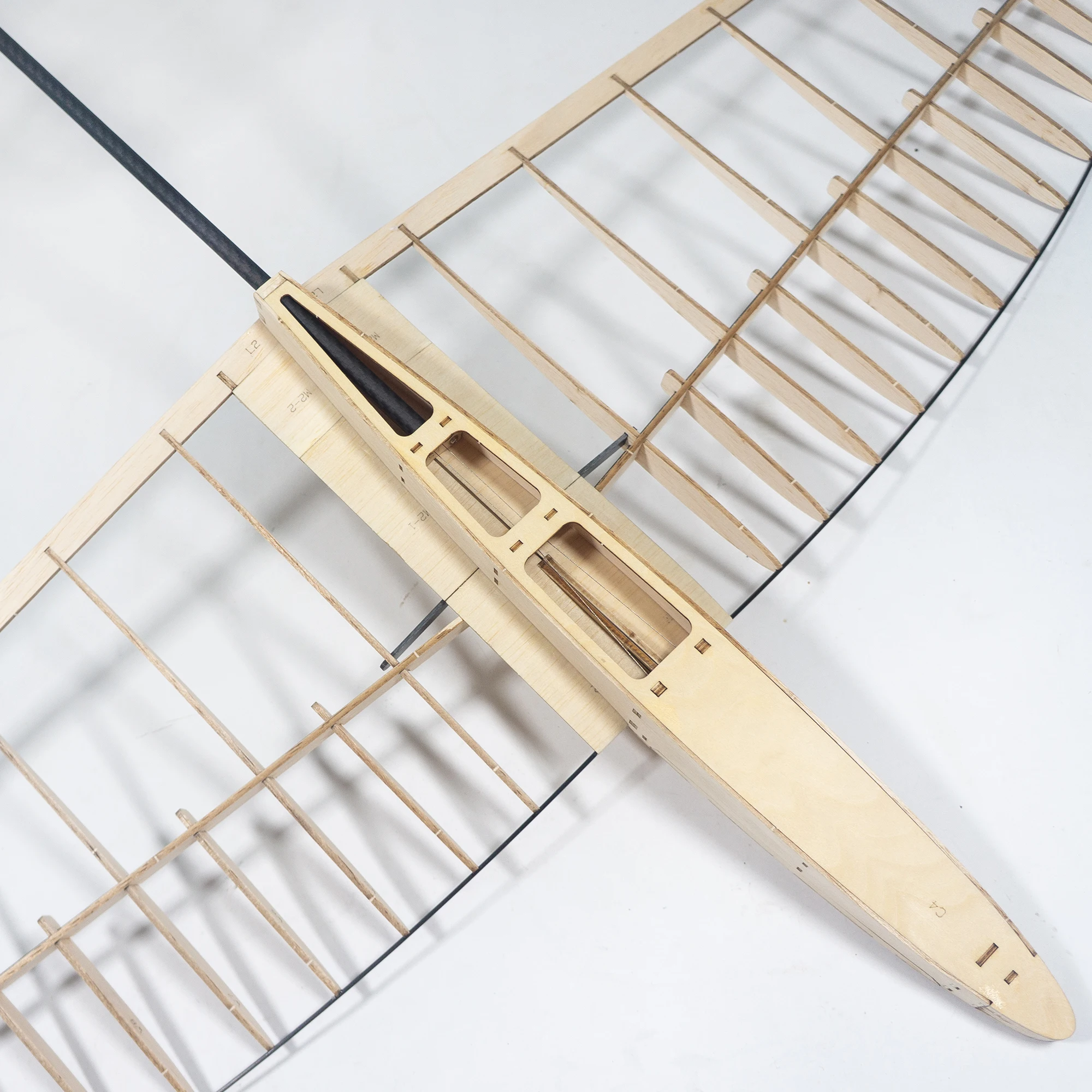 Détail du cockpit du planeur RC FD1200, modèle prêt à voler avec contrôle 2.4GHz et 3 modes de vol extérieur