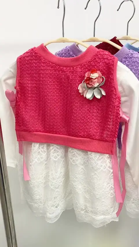 Robe Princesse Bébé Fille – Manches Longues Dentelle à Carreaux Pour Noël Ou Photo