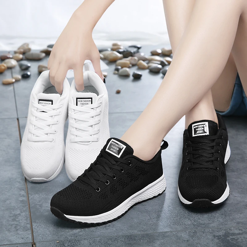 Women's Sneakers Fashion Walking Shoes Casual Lightweight Breathable Soft Lace Up Sport Shoes