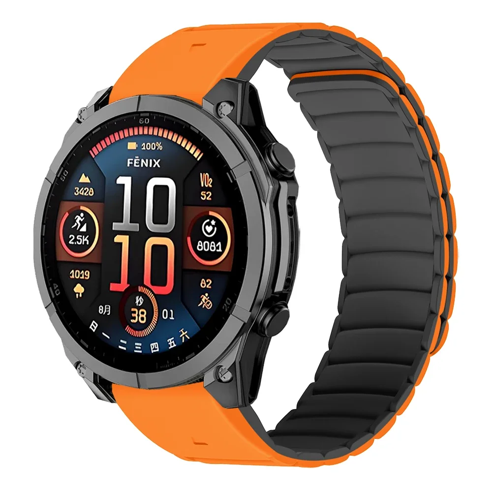 Magnetic Silicone Band with QuickFit 26mm/22mm Strap Adjustment