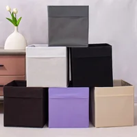 Amazon Non-Woven Fabric Foldable Storage Box Household Organizer For Clothes Toys Miscellaneous Items Large Capacity 35L 1
