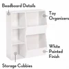 Toy Storage Organizer and Bookcase with Cubbies and Veggie Storage Bins for Home Organization Bookshelf and Containers 2