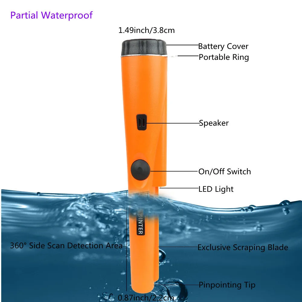 Upgrade Sensitive Professional Metal Detector Pinpointing Hand Held Sensitive Probe with Bracelet for Searching Gold Silver Coin 5