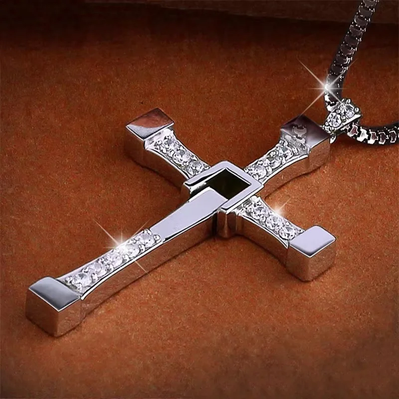 Dominic Toretto's Cross S925 Sterling Silver Pendant Necklace Big