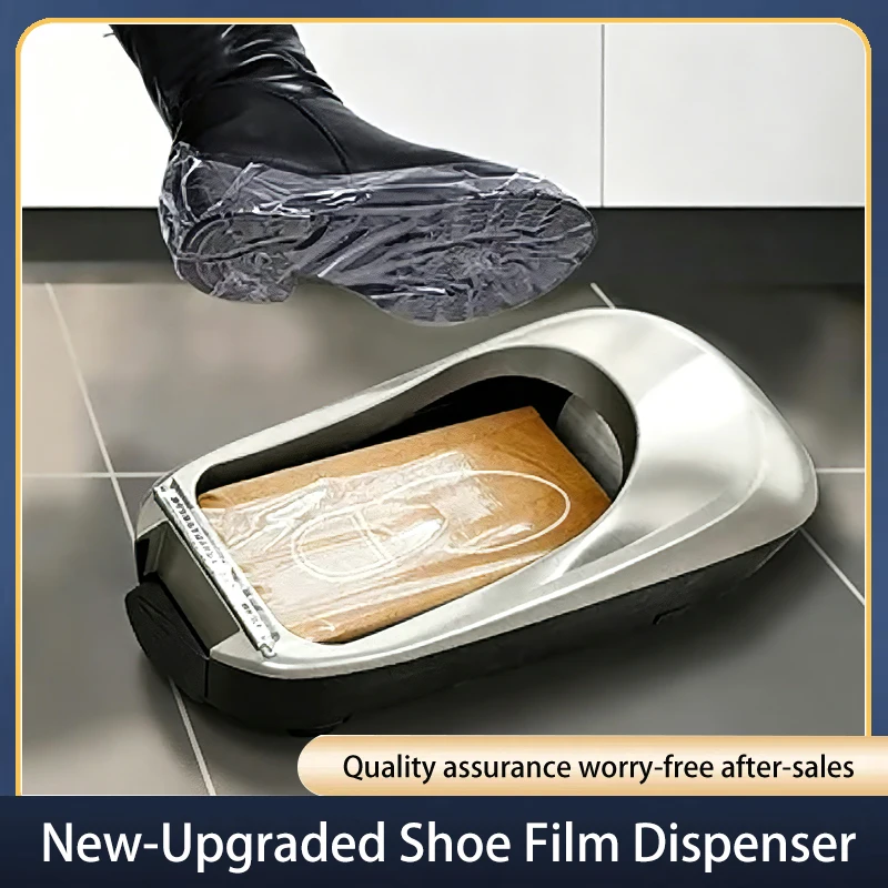 Machine automatique intelligente pour couvre-chaussures domestiques, nouveau modèle 2026, à commande par pédale, pour film jetable, usage intérieur, avec enrouleur et rétracteur 1