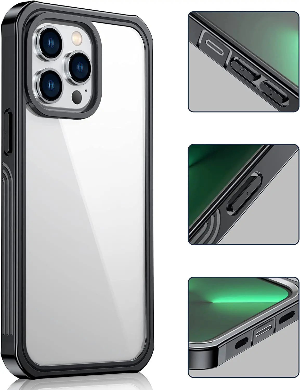 

Чехол для iPhone 14 серии, военный чехол с закаленным стеклом, ультратонкий ударопрочный, водонепроницаемый защитный чехол