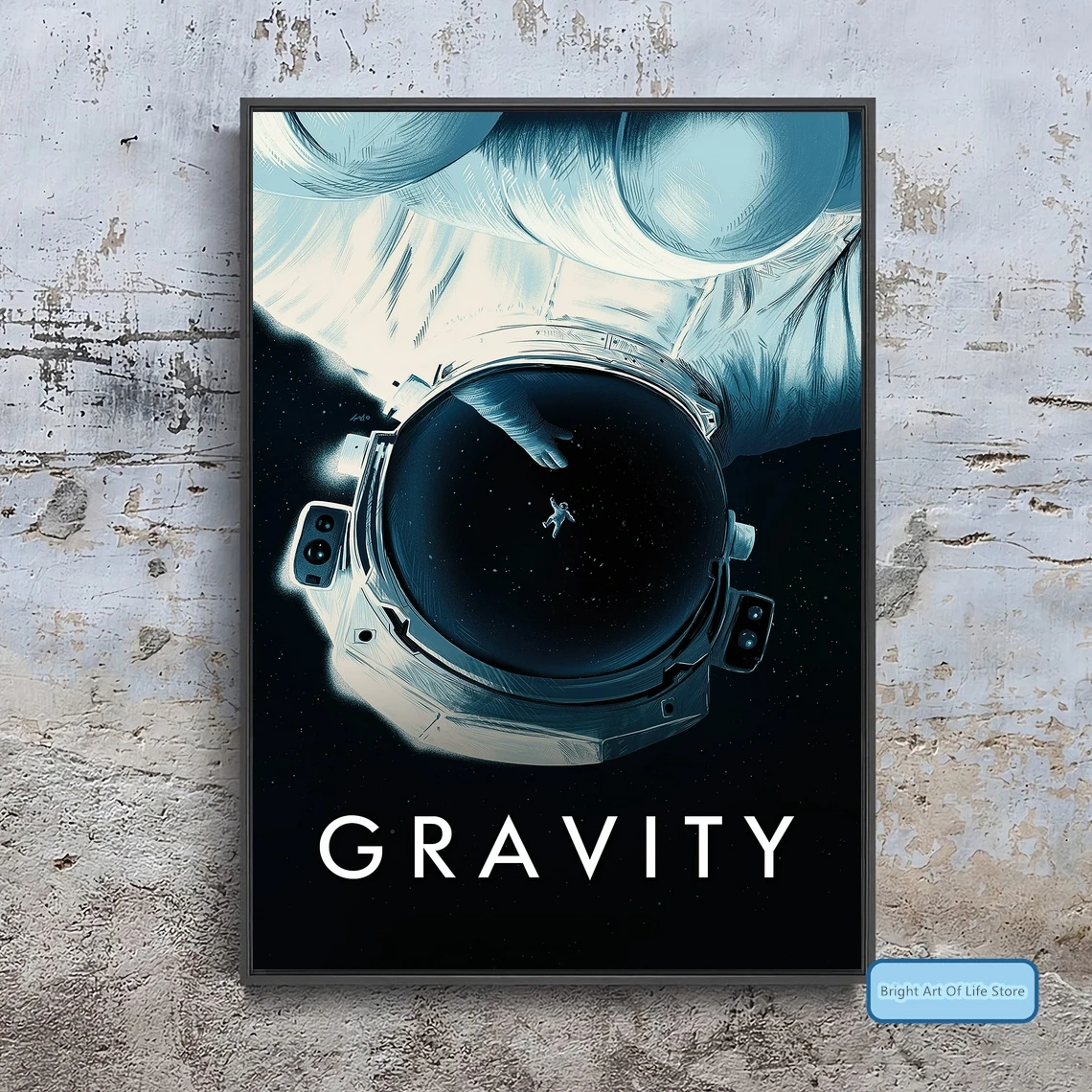 

Gravity (2013) Movie Poster Cover Photo Print Canvas Wall Art Home Decor (Unframed)