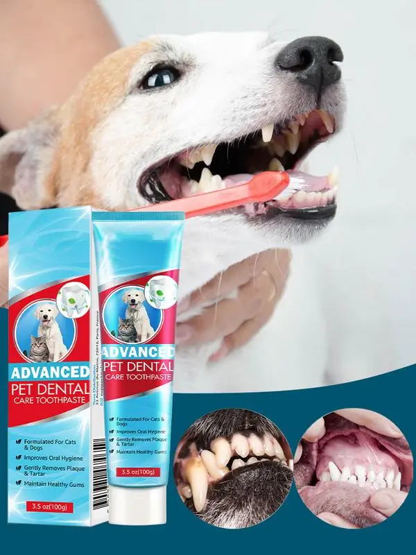 

Pet Toothpaste Cat Dog Fresh Breath Toothpaste Deodorant Oral Care Edible Teeth Cleaning Gel Tartar Plaque remover paste for pet