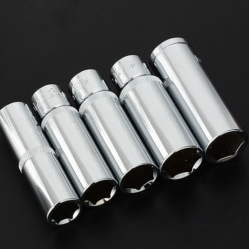 Socket Wrench Set 3/8" Drive Deep Hex Socket 6 Point Ratchet Spanner Head Cr-v Alloy For Nut Removal Car Repair