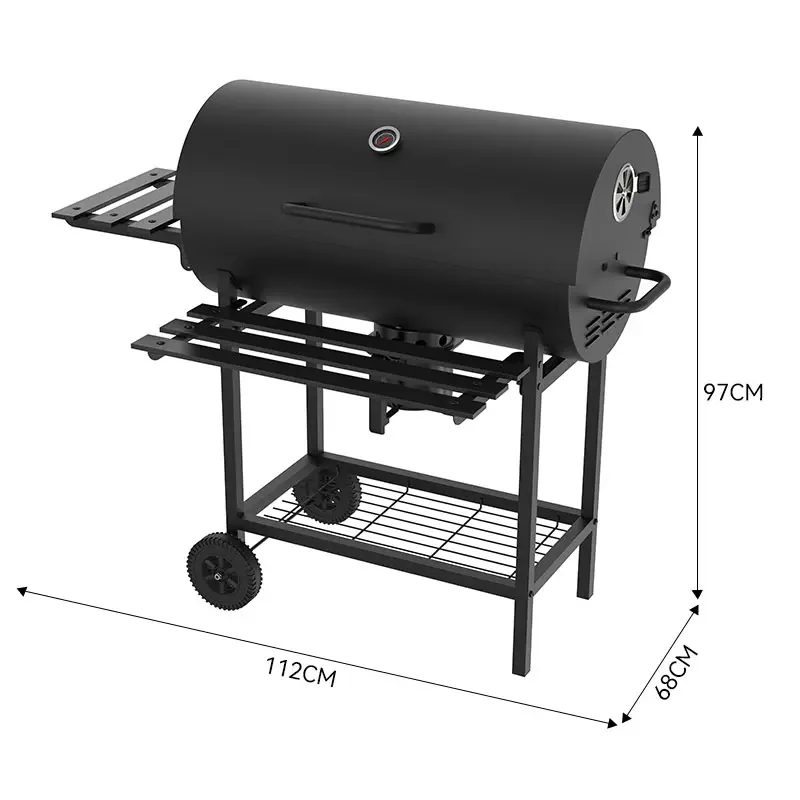 Heavy  Barrel Electric Chicken Rotisserie Kit Barbecue Grill Iron Manual Rotisserie Charcoal Bbq Grill For Outdoor Party 2