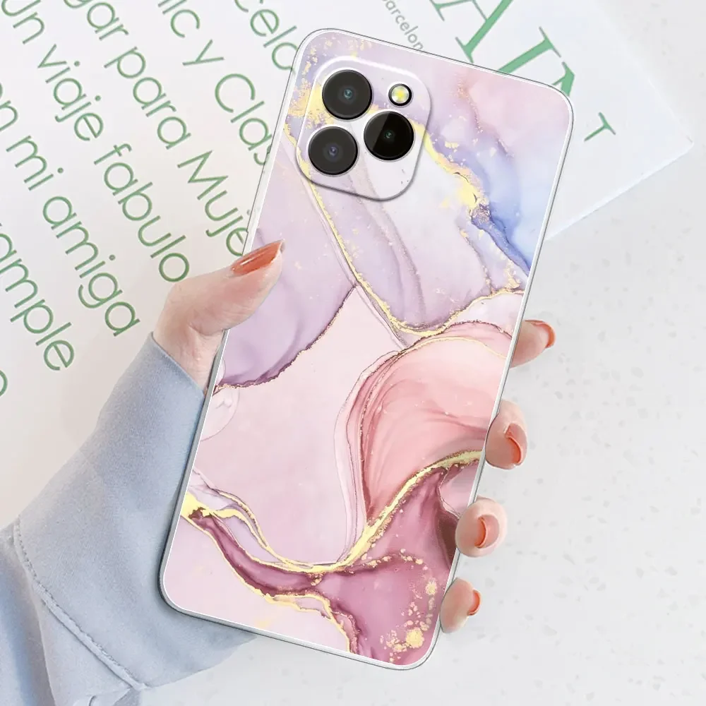 Marble Transparent Silicone Soft TPU Phone Case Cover with Bumper Protection