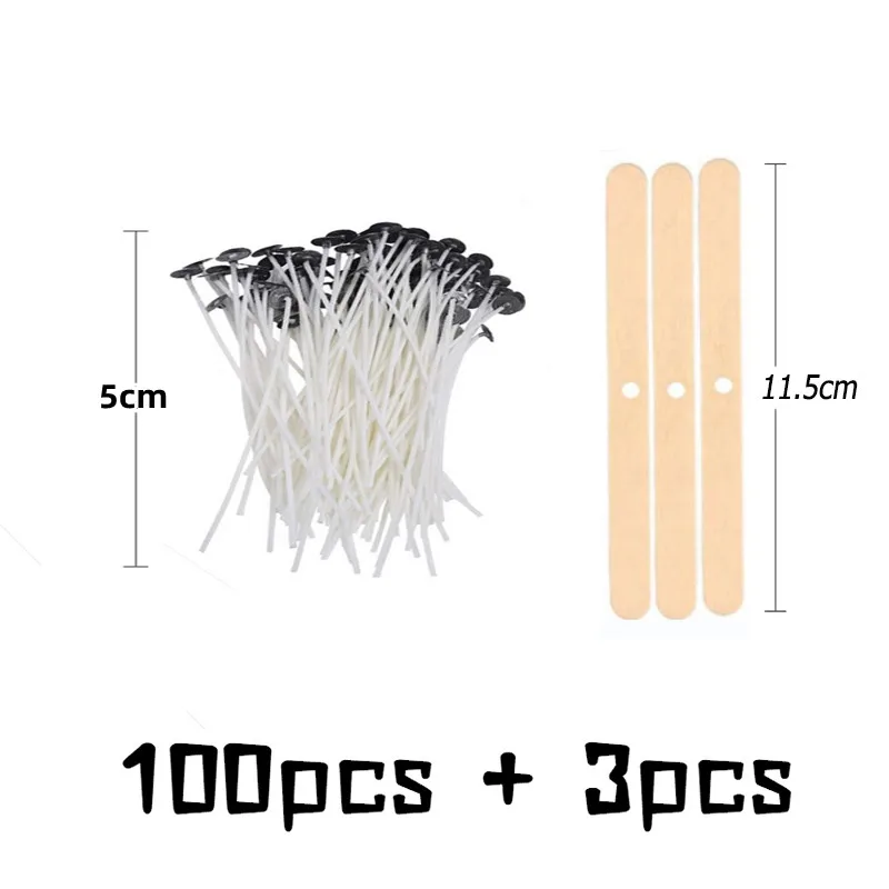 Smokeless Candle Wicks and Accessories Set - 103pcs Cotton Core
