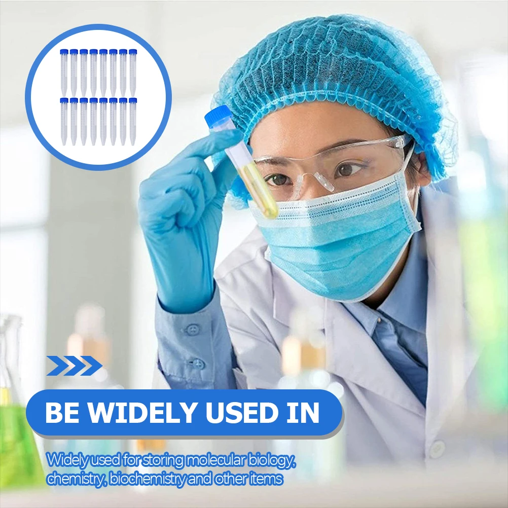 30pcs Centrifuge Tube 15ml Test Tube With Screw Caps Atomization Supply